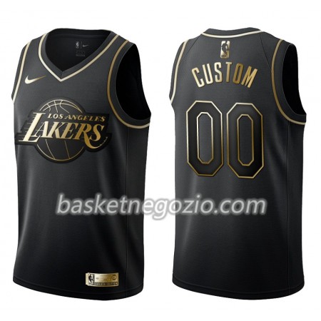 Canotte Uomo Los Angeles Lakers Personalizzate Nike Nero Golden Edition Swingman
